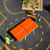 Table de ping-pong design en béton pour installation fixe