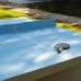 Table de ping-pong design en béton pour installation fixe