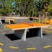 Table de ping-pong design en béton pour installation fixe