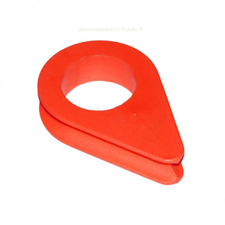 Cosse de corde pleine en plastique avec large ouverture