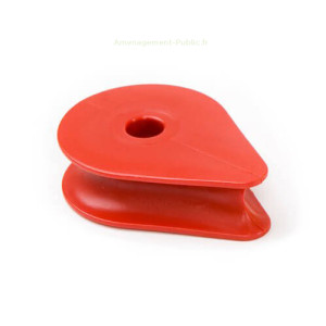 Cosse cœur pleine insert rond - Corde 16 mm