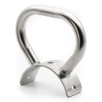 Poignée inox cadre bois rond Poignée inox cadre bois rond