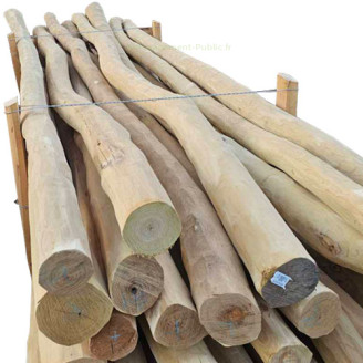 Rondins de robinier poncés