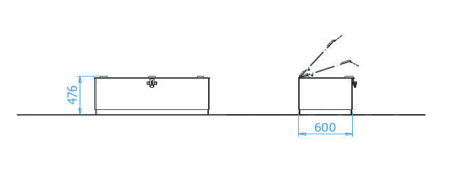 Plan d'implatantation des Boites de Rangements en Beton exterieur