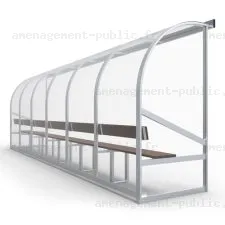 Banc de touche 12 places pour aménagement des stades