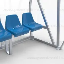 Abri de touche 4 places en aluminium et polycarbonate