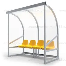 Abri de touche monobloc 4 sièges baquet