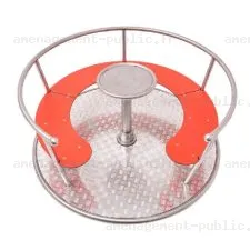 Tourniquet pour aires de jeux en acier inox avec sièges
