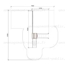 Structure pour aires de jeux extérieurs en bardage bois
