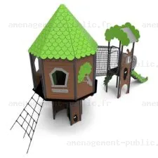 Structure multi-activités pour aires de jeux extérieur