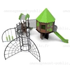 Structure multi-activités pour aires de jeux extérieur