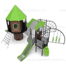 Structure multi-activités pour aires de jeux extérieur