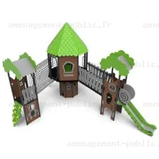 Structure multi-activités pour aires de jeux extérieur