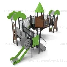 Structure multi-activités pour aires de jeux extérieur