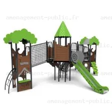 Structure multi-activités pour aires de jeux extérieur