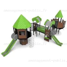 Structure multi-activités pour aires de jeux extérieur