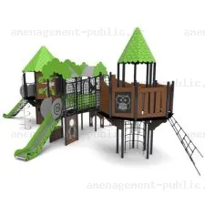 Structure multi-activités pour aires de jeux extérieur