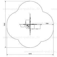 Stucture pour aires de jeux extérieur Champignon d'éveil