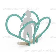 Cadre acier en forme de papillon avec poutre pour aires de jeux