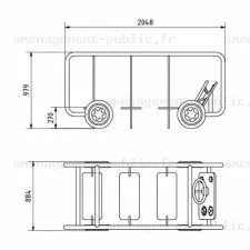 Minibus pour aménagement d'aires de jeux