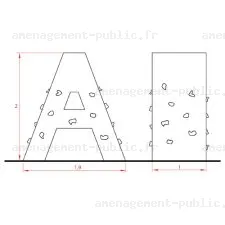 Lettre alphabet à escalader pour aire de jeux