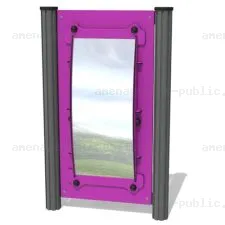 Miroir déformant convexe pour aires de jeux
