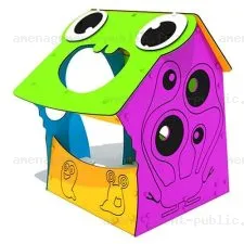 Maisonnette pour aires de jeux sur le thème des monstres