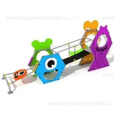 Structure multi-activités pour aires de jeux sur le thème des monstres