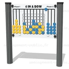 Panneau d’aire de jeux inspiré du Puissance 4