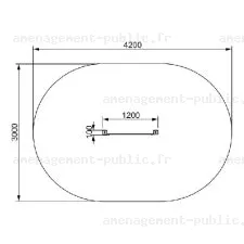 Structure Chifoumi pour aire de jeu extérieur