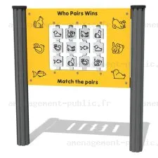 Panneau d’aire de jeux inspiré du Memory