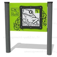 Puzzle coulissant grenouille pour aire de jeux extérieure