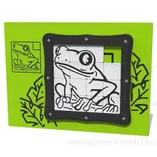 Puzzle coulissant grenouille pour aire de jeux extérieure