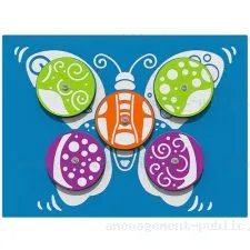Panneau de jeu Puzzle Rotatif Papillon