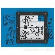 Puzzle coulissant Poissons pour aire de jeux extérieure