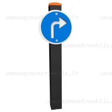 Panneau de circulation Tourner à droite pour circuits et parcours enfants