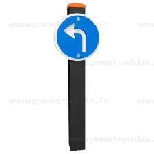 Panneau de circulation Tourner à gauche pour circuits et parcours enfants