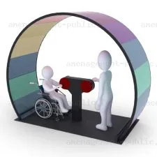 Jeu de plein air inclusif pour enfants en situation de handicap.