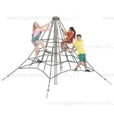 Pyramide en filet de corde de 2m pour aire de jeux