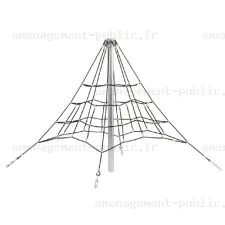 Pyramide en filet de corde de 2m pour aire de jeux