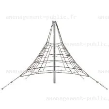 Pyramide en filet de corde de 2.7m pour aire de jeux