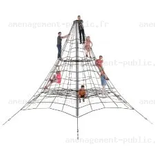 Pyramide en filet de corde de 4.5m pour aires de jeux