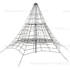 Pyramide en filet de corde de 4.5m pour aires de jeux