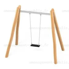 Balançoire robinier 1 place pour aires de jeux 3-14 ans