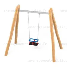 Balançoire robinier 1 place pour aires de jeux 3-14 ans