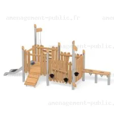 Structure de jeux de sable en bois de robinier