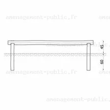 Poutre pour enfant composé d'un rondin de robinier