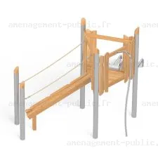 Structure pour aires de jeux extérieurs en bois de robinier