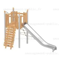 Structure pour aires de jeux extérieurs en bois de robinier