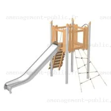 Structure pour aires de jeux extérieurs en bois de robinier